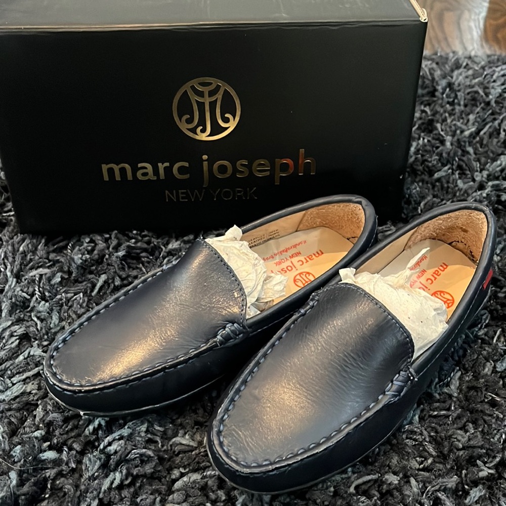 Marc Joseph size 13 Navy Blue loafers Brand New